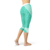 Turquoise Sports Capri Leggings - Image 3