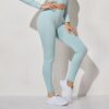 Yoga Pants Sports Clothing Seamless Legging Solid High Waist Full - Image 13